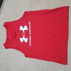 Men's Under Armour Heat Gear Tank Top. Small. Red.